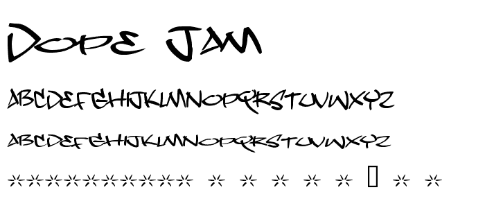 Dope Jam font